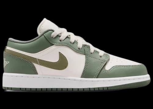 Jordan 1 Low Vintage Lichen White Medium Olive (GS)