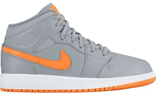 Jordan 1 Mid Wolf Grey Bright Citrus (GS)