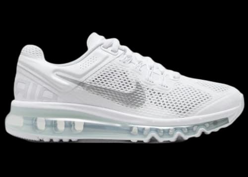 Nike Air Max 2013 White Black Metallic Silver (GS)