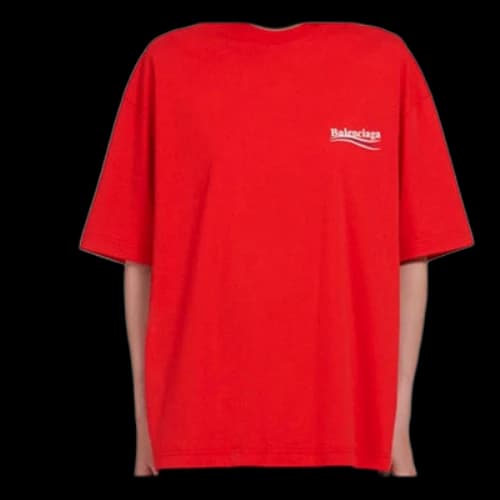 Balenciaga Sports Short Sleeve Loose Version Red