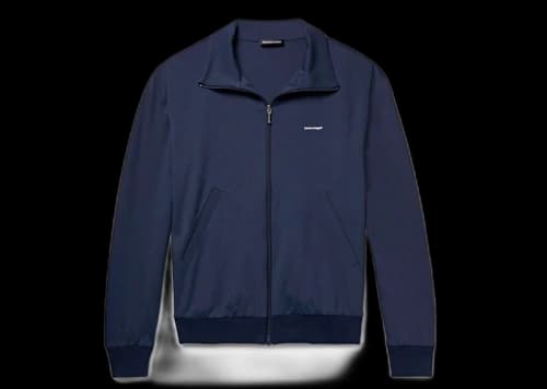 Balenciaga Small Logo Tech Jersey Track Jacket Blue