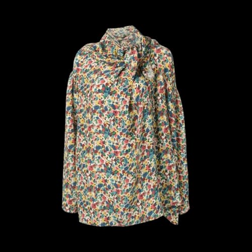 Balenciaga Floral Print Assymetric Shirt 'Multicolor'