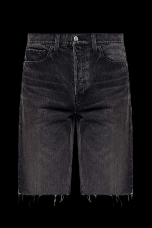 Balenciaga Slim Denim Shorts Black