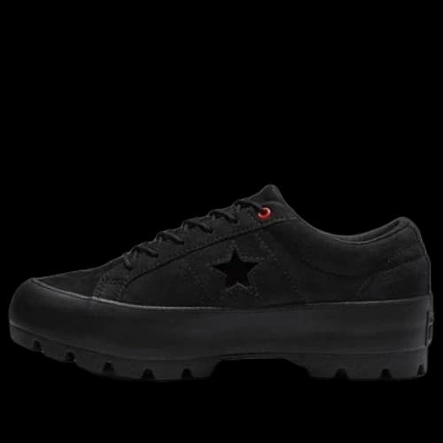Converse One Star Lugged Low Top Sponge Cake Thick Sole Black (Women's)