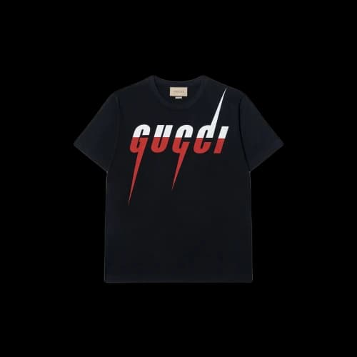 Gucci Blade Printing Short Sleeve Black