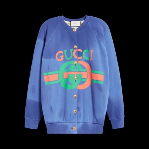 Gucci Oversize Jersey Sweater 'Blue'