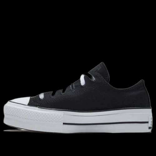 Converse Taylor All Star Lift Renew Canvas Thick Sole Black White (Women's)