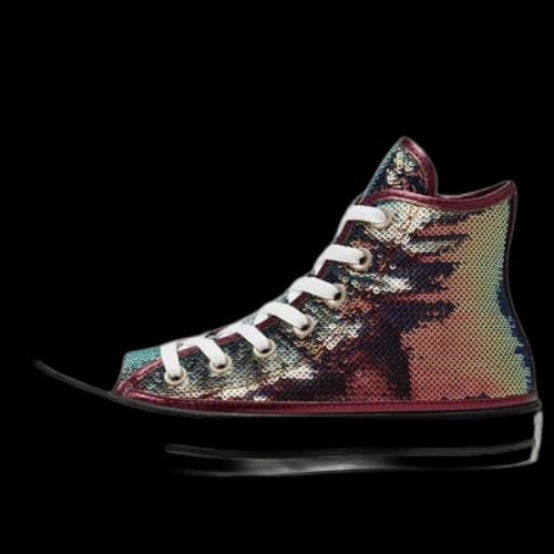 Converse Mini Sequins Chuck Taylor All Star High Top Gradient Black Sneakers 'Black White' (Women's)