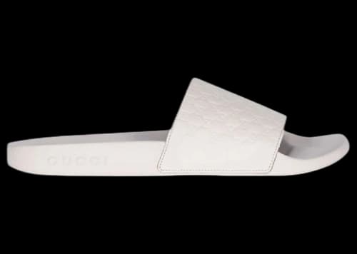 Gucci Microguccissima Slide White