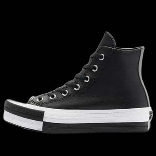 Converse Ctas Double Stack Lift Hi White Black Sneakers 'Black White' (Women's)