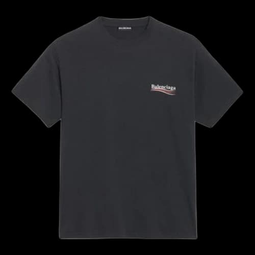 Balenciaga Printing Version Short Sleeve Black
