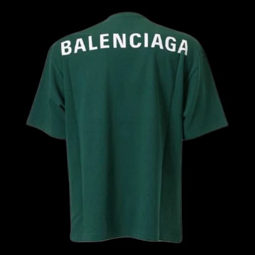 Balenciaga Logo Printing Short Sleeve Green