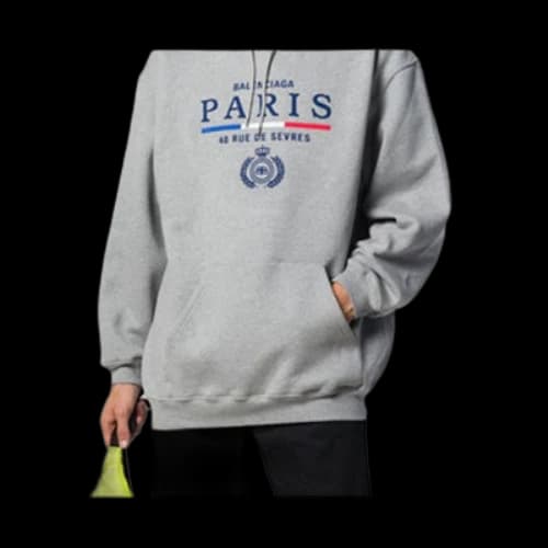 Balenciaga Chest Logo Crown Gray