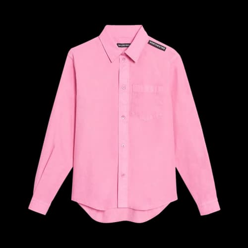 Balenciaga Shrunken Button Down Shirt 'Pink'