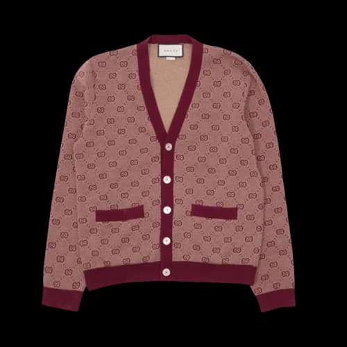 Gucci GG Jacquard Cardigan 'Red'