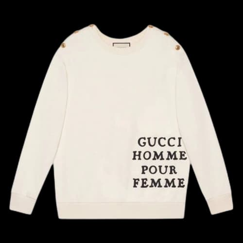 Gucci Homme Pour Femme Sweatshirt 'White/Ivory'