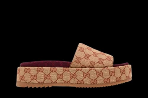 Gucci GG Slide Sandal 'Monogram - Beige Brick Red' (Women's)