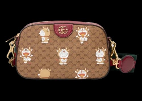 Gucci x Doraemon Small Shoulder Bag Ebony/Beige