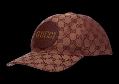 Gucci GG Canvas Velcro Strap Baseball Cap Bordeaux
