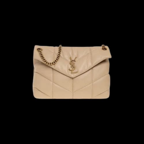 Saint Laurent Puffer Medium Chain Bag 'Ivory'
