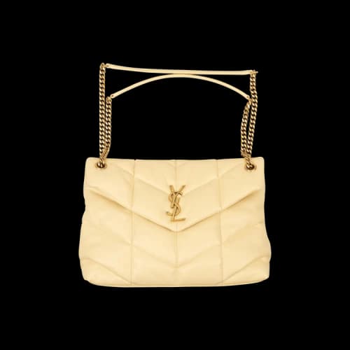 Saint Laurent Leather Medium Puffer Bag 'White'