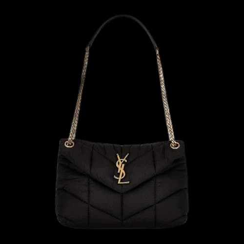 Saint Laurent Small Puffer Nylon Chain Bag 'Black'