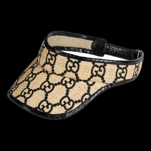 Gucci GG Visor 'Ivory With Snakeskin'