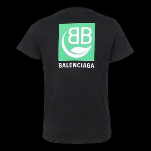 Balenciaga Environmental Friendly Cotton Short Sleeve Black