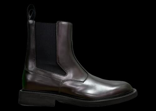 Bottega Veneta Leather Chelsea Boot Dark Brown