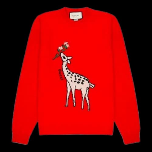 Gucci Deer Logo Wool Red (Women's)