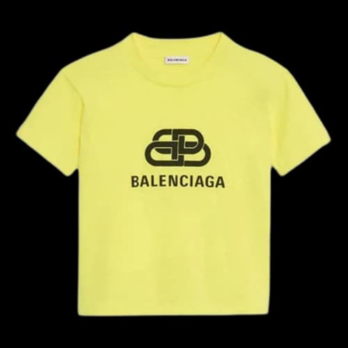 Balenciaga Printing BB Short Sleeve Yellow