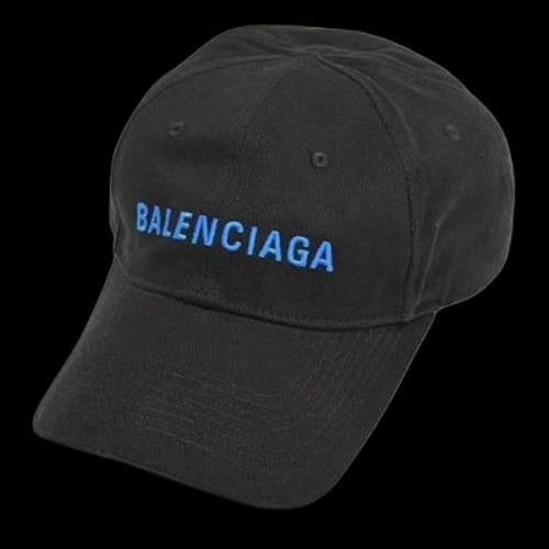 Balenciaga Visor Logo Cap 'Black Blue'