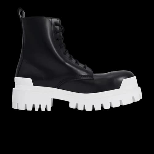 Balenciaga Strike Lace-Up Boot 'Black White' (Women's)