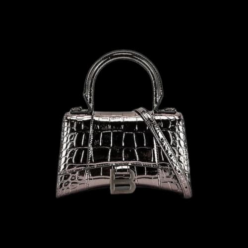 Balenciaga XS Hourglass Top Handle Bag 'Gunmetal'