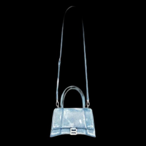 Balenciaga Denim Hourglass Small Handbag 'Indigo'