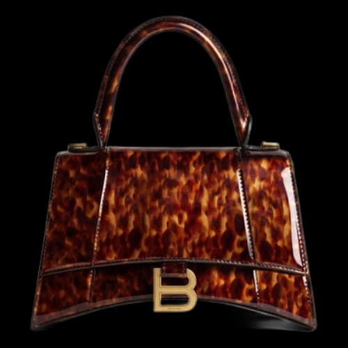 Balenciaga Hourglass Small Handbag Tortoise Shell Print 'Brown' (Women's)