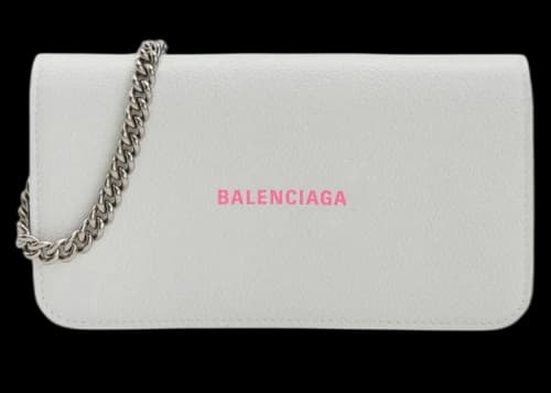 Balenciaga Chain Crossbody Bag White
