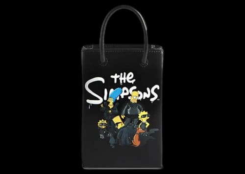 Balenciaga x The Simpsons Mini Shopping Bag Black