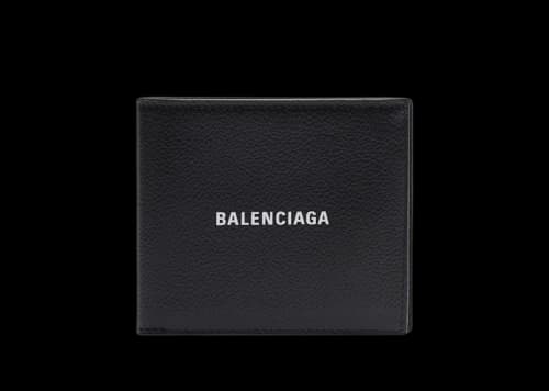 Balenciaga Cash Square Folded Coin Wallet Black/White