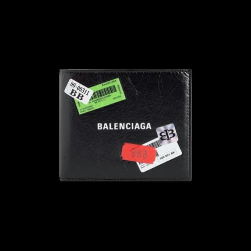Balenciaga Cash Square Folded Wallet 'Black/Multicolor'