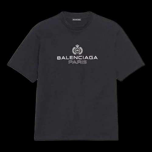 Balenciaga Retro Knit BB Paris Printing Short Sleeve Version Black