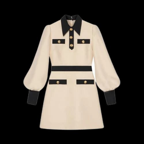 Gucci Cady Crepe Silk Dress 'White'