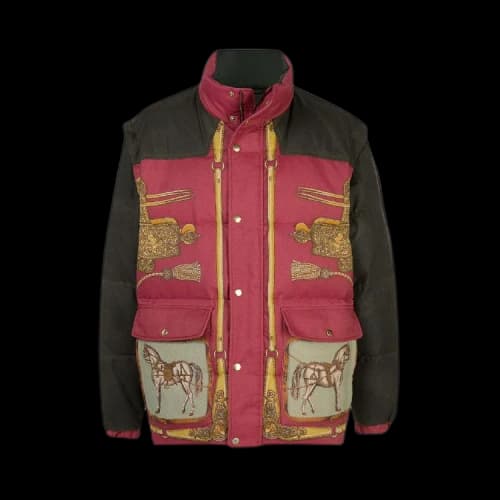 Gucci Baroque-Pattern Puffer Coat 'Magenta/Gold'