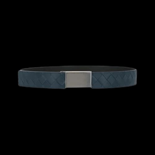 Bottega Veneta Intrecciato Leather Belt 'Blue'