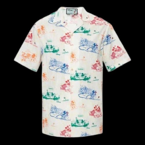 Gucci x Disney Mickey and Minnie Camp Collar Shirt 'White'