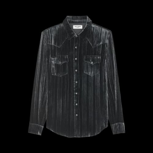 Saint Laurent Classic Western Shirt 'Plain Black Raw'