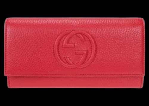 Gucci Soho Interlocking GG Logo Clutch Red