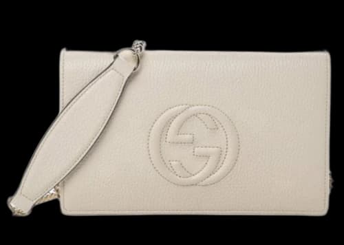 Gucci Soho Disco Wallet on Chain Ivory