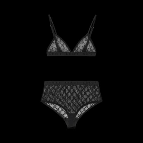 Gucci GG Tulle Lingerie Set 'Black'