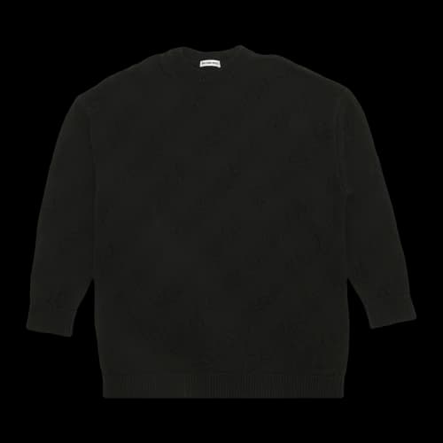 Balenciaga Logo Jacquard Sweater 'Black'